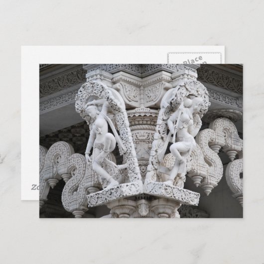 De Tempel van Neasden - Baps Shri Swaminarayan Briefkaart (Voorkant / Achterkant)