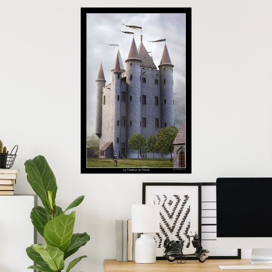 De tempel van Parijs Poster (Thuiskantoor)