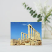 De tempel van Poseidon in Sounio Briefkaart (Staand voorkant)