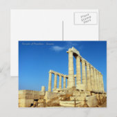 De tempel van Poseidon in Sounio Briefkaart (Voorkant / Achterkant)
