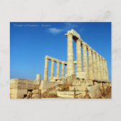 De tempel van Poseidon in Sounio Briefkaart (Voorkant)