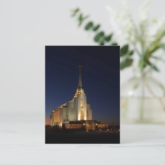 De tempel van Rexburg LDS Briefkaart (Staand voorkant)