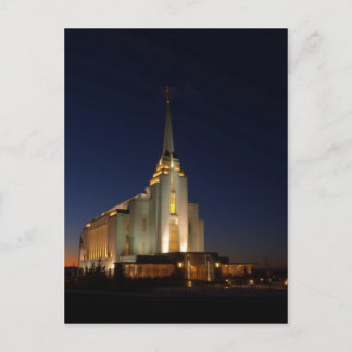 De tempel van Rexburg LDS Briefkaart