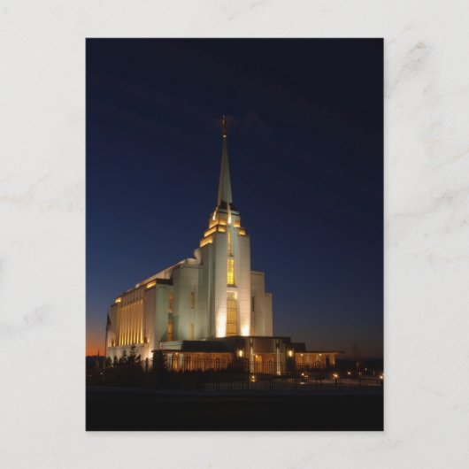 De tempel van Rexburg LDS Briefkaart (Voorkant)