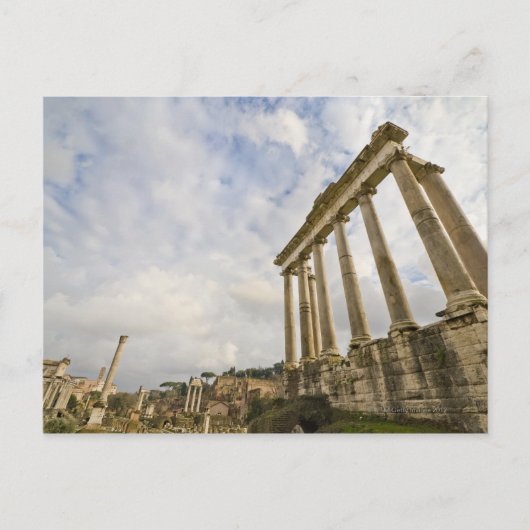De tempel van Saturnus is de oudste in de Romeinse Briefkaart (Voorkant)