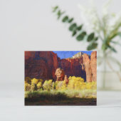 De tempel van Sinawava, Zion, Utah, Briefkaart (Staand voorkant)