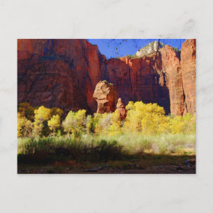 De tempel van Sinawava, Zion, Utah, Briefkaart