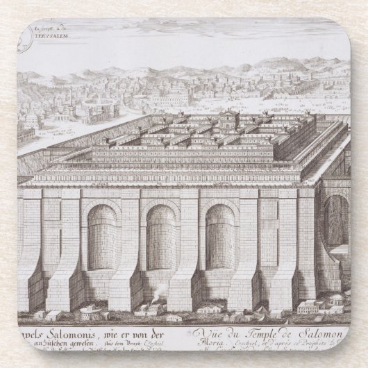 De tempel van Solomon, Jeruzalem, uit 'Entwurf ei' Drankjes Onderzetter (Voorkant)