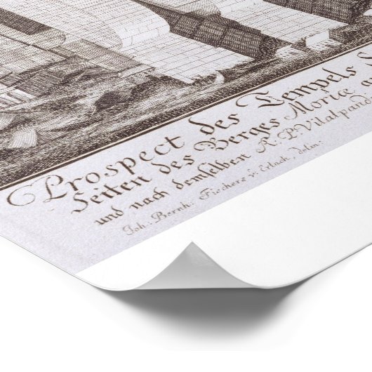 De tempel van Solomon, Jeruzalem, uit 'Entwurf ei' Poster (Hoek)