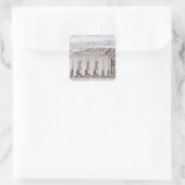 De tempel van Solomon, Jeruzalem, uit 'Entwurf ei' Vierkante Sticker (Tas)