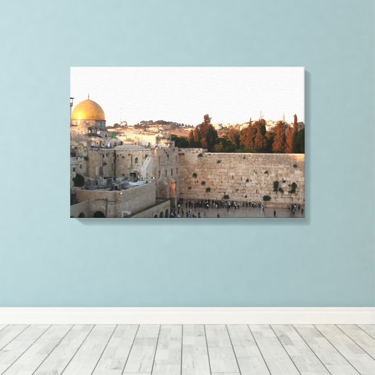 De Tempelberg in Jeruzalem Canvas Afdruk (Insitu (Houten vloer))