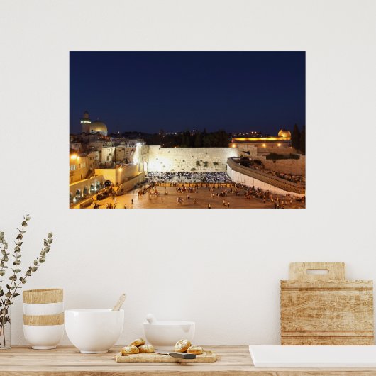 De tempelberg in Jeruzalem, Israël Poster (Keuken)