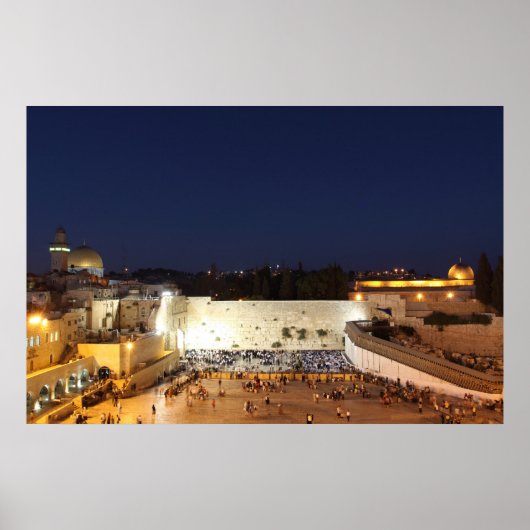 De tempelberg in Jeruzalem, Israël Poster (Voorkant)