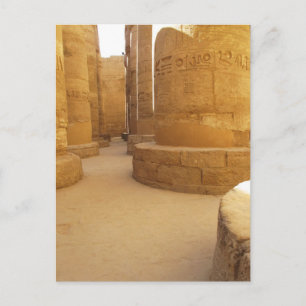 de tempels van Karnak; Temple of Amon-Ra, hiërogli Briefkaart
