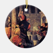 De tempelzoekende Manuscript 1558 Keramisch Ornament (Voorkant)