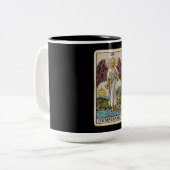 De Temperance Tarot Tweekleurige Koffiemok (Voorkant links)