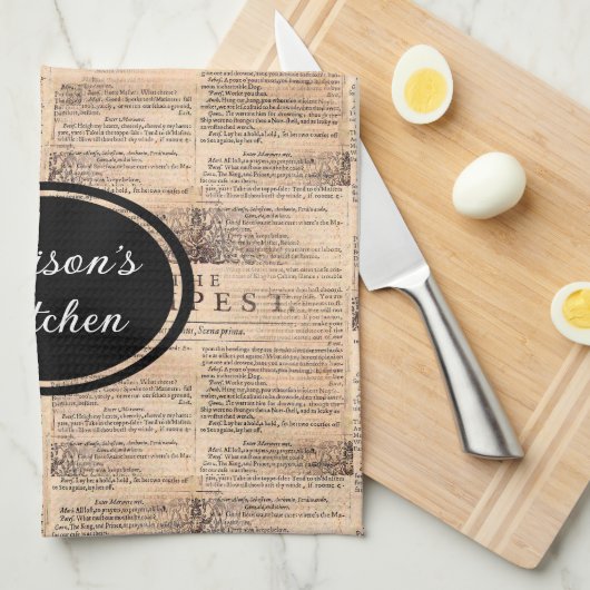 De Tempest Shakespeare gepersonaliseerde keukenhan Theedoek (Quarter Fold)
