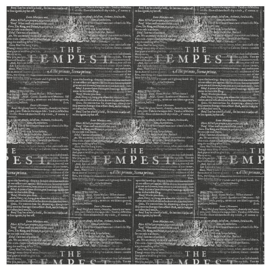De Tempest Shakespeare Play Fabric Stof (Close Up)