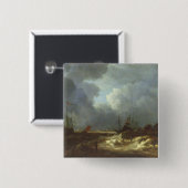 De Tempest Vierkante Button 5,1 Cm (Voorkant /achterkant)
