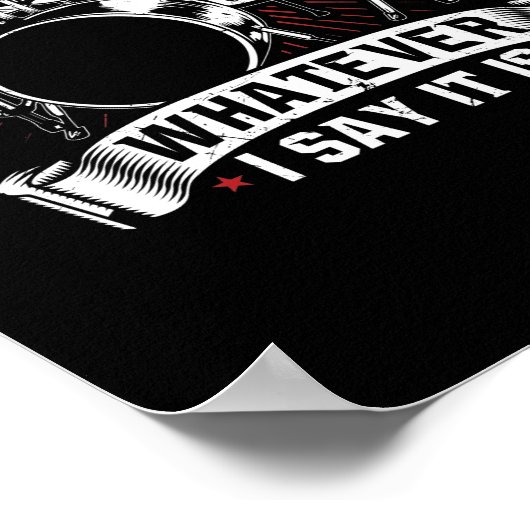 De Tempo is wat ik zeg dat het Drummer is Poster (Hoek)