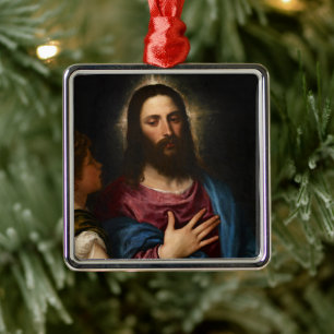 De Temptation of Christus, Titiaan Metalen Ornament