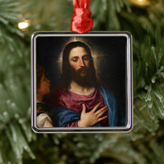 De Temptation of Christus, Titiaan Metalen Ornament (Boom)