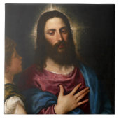 De Temptation of Christus, Titiaan Tegeltje (Voorkant)