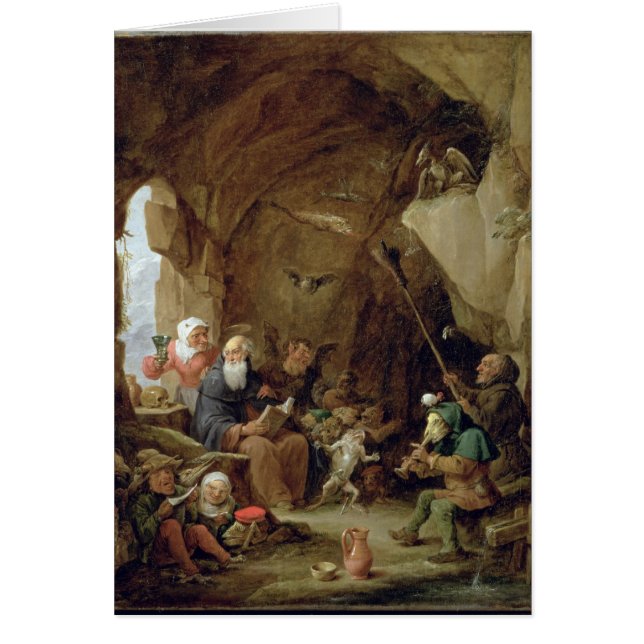 De Temptation of St. Anthony in een Rocky Cavern (Voorkant)