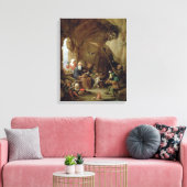 De Temptation of St. Anthony in een Rocky Cavern Canvas Afdruk (Insitu (Woonkamer))