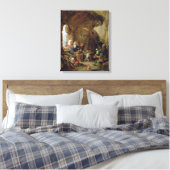 De Temptation of St. Anthony in een Rocky Cavern Canvas Afdruk (Insitu (Slaapkamer))