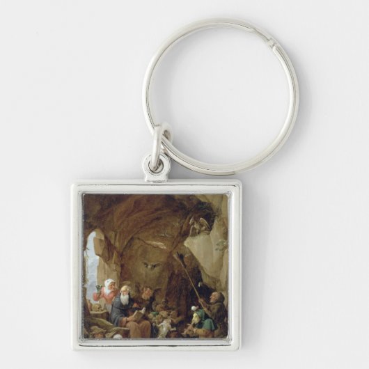 De Temptation of St. Anthony in een Rocky Cavern Sleutelhanger (Voorkant)