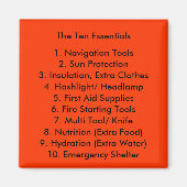 De Ten Essentials Magnet (Voorkant)