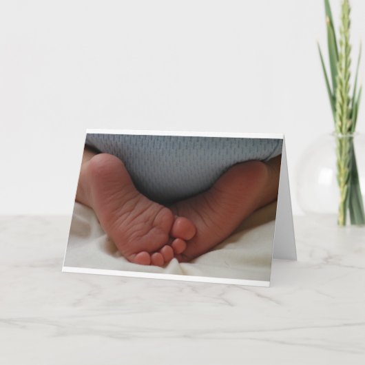 De Tenen van het baby Aankondiging (Voorkant)