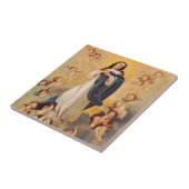 De Tenhemelopneming van de Maagd Maria Tegeltje (Zijkant)