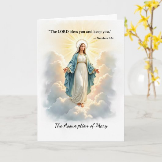 De Tenhemelopneming van Maria, Gods Vrede en Zegen Kaart (Gele Bloem)