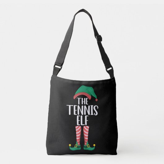 De Tennis Elf Bijpassende Familie Groep Kerstmis Crossbody Tas (Voorkant)
