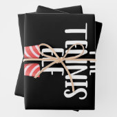 De Tennis Elf Bijpassende Familie Groep Kerstmis Inpakpapier Vel (In situ)