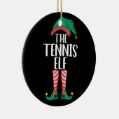 De Tennis Elf Bijpassende Familie Groep Kerstmis Keramisch Ornament (Rechts)