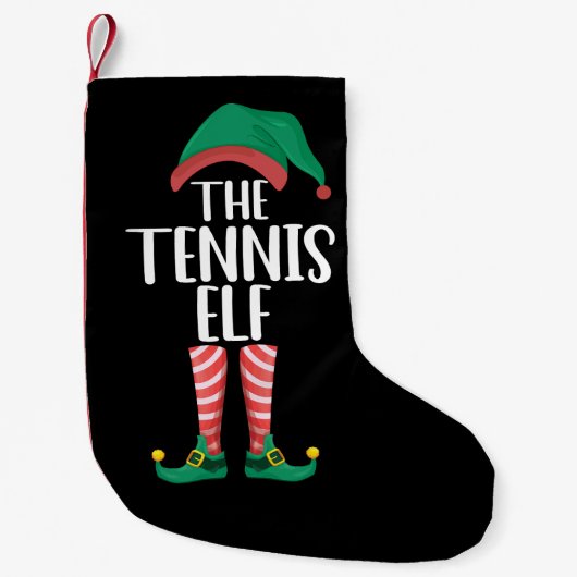 De Tennis Elf Bijpassende Familie Groep Kerstmis Kleine Kerstsok (Voorkant)