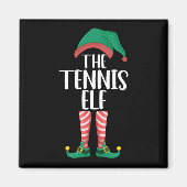 De Tennis Elf Bijpassende Familie Groep Kerstmis Magneet (Voorkant)