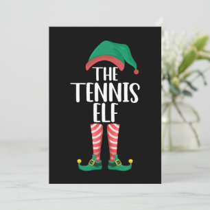 De Tennis Elf Overeenkomende Familie Groep Kerstmi Kaart
