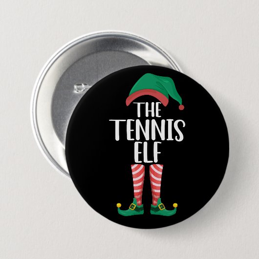De Tennis Elf Overeenkomende Familie Groep Kerstmi Ronde Button 7,6 Cm (Voorkant /achterkant)