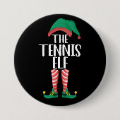 De Tennis Elf Overeenkomende Familie Groep Kerstmi Ronde Button 7,6 Cm (Voorkant)
