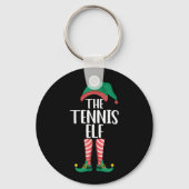 De Tennis Elf Overeenkomende Familie Groep Kerstmi Sleutelhanger (Voorkant)