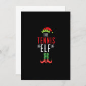 De Tennis Elf Tennis Player Merry Xmas Kerstmis Kaart (Voorkant / Achterkant)