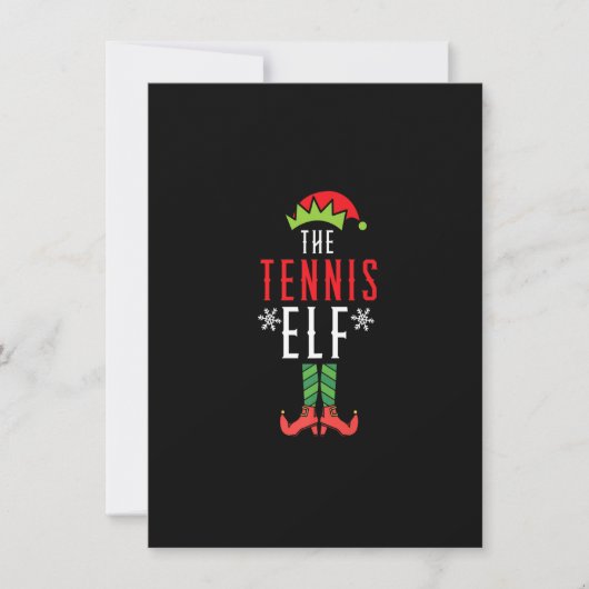 De Tennis Elf Tennis Player Merry Xmas Kerstmis Kaart (Voorkant)