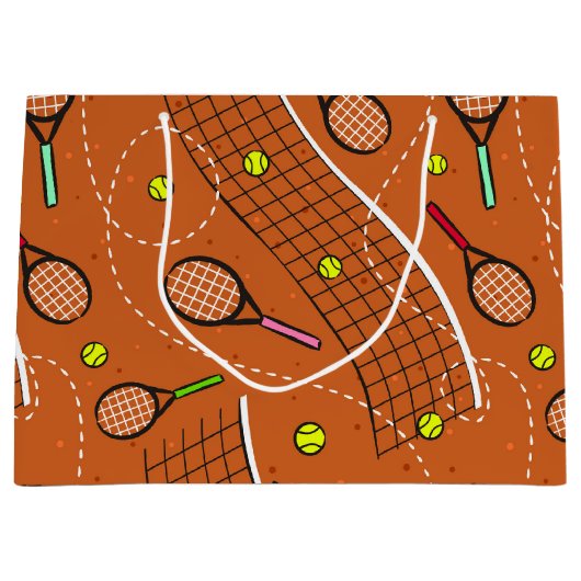 De Tennis Game Gift Bag Groot Cadeauzakje (Voorkant)