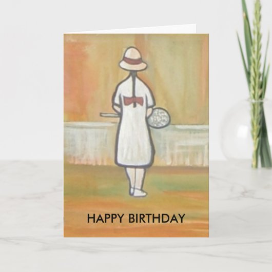 DE TENNIS PLAYER KAART (Voorkant)