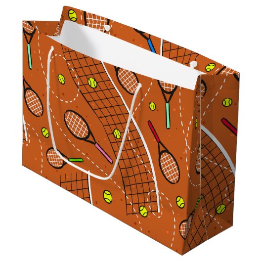 De Tennisspel Cadeaubag Groot Cadeauzakje (Voorkant Gekanteld)