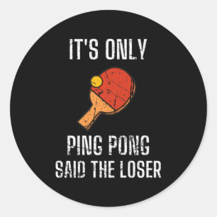 De Tennisspelers van de lijst het is slechts pinge Ronde Sticker